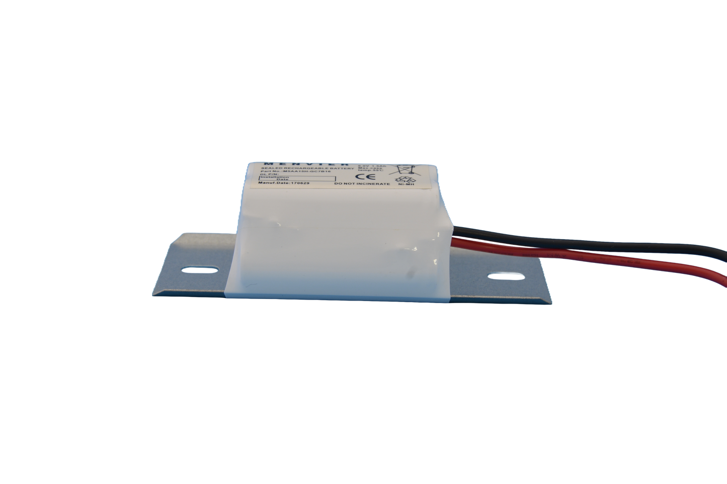 5 cell AA1500mAh 6.0V Ni-MH High Temperature 2by3 Emergency Lighting Battery Pack w/ Connector and Bracket (Eaton Menvier) image 2