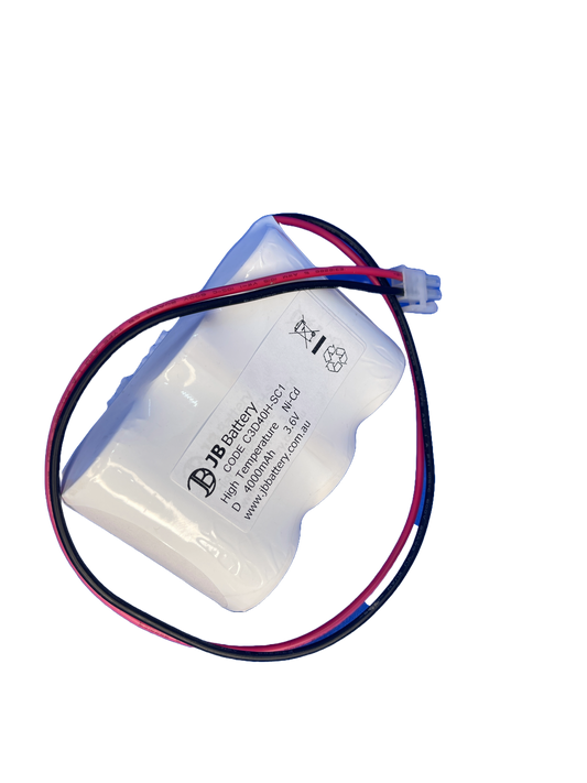 3 cell D4000mAh 3.6V Ni-Cd High Temperature Side By Side Emergency Lighting Battery Pack w/ Connector (Clevertronics) image 1