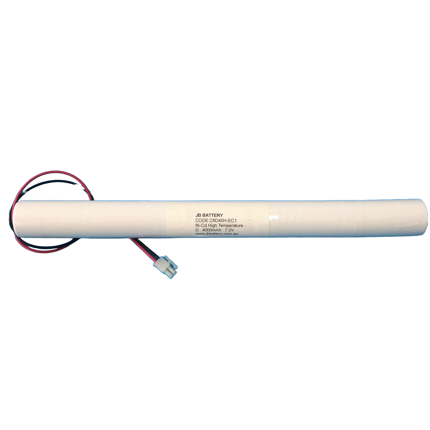 6 cell D4000mAh 7.2V Ni-Cd High Temperature Stick Emergency Lighting Battery Pack w/ Connector (Clevertronics) image 0