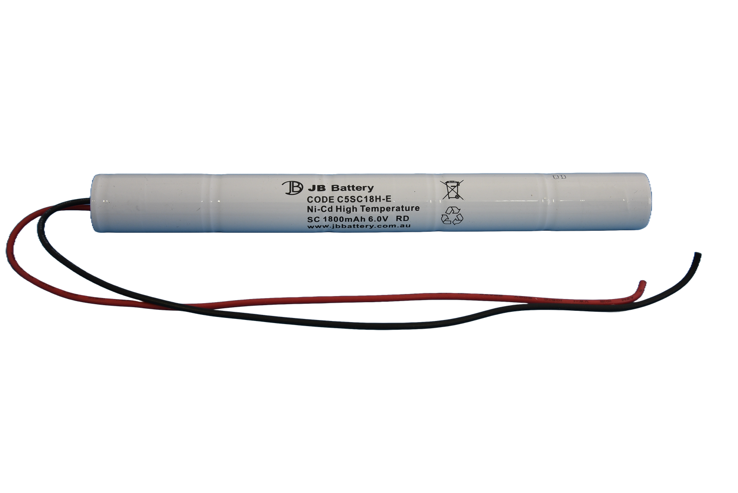 5 cell Sub C1800mAh 6.0V Ni-Cd High Temperature Stick Emergency Lighting Battery Pack image 1