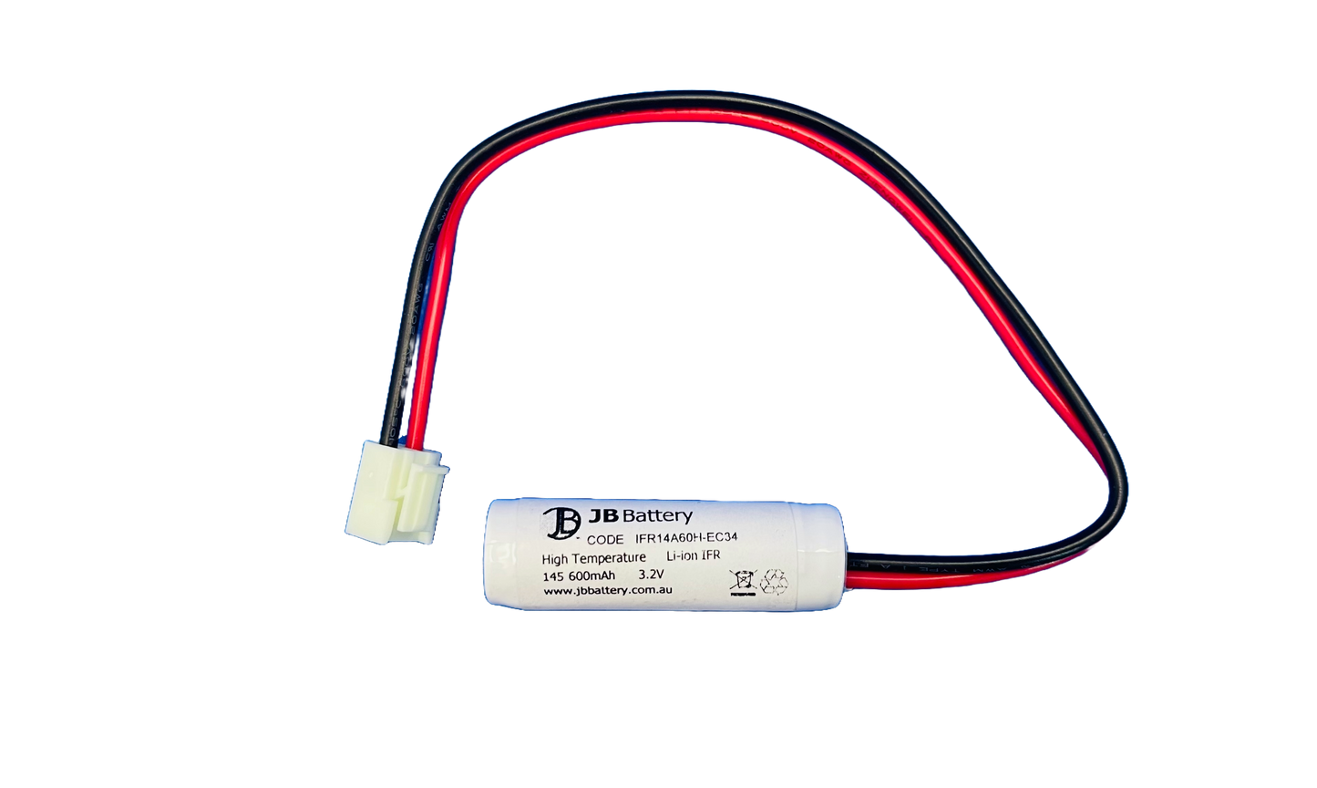 LiFePO4 IFR14500 3.2V 600mAh PCB Emergency Lighting Battery Pack w/ Connector (Clevertronics) image 0