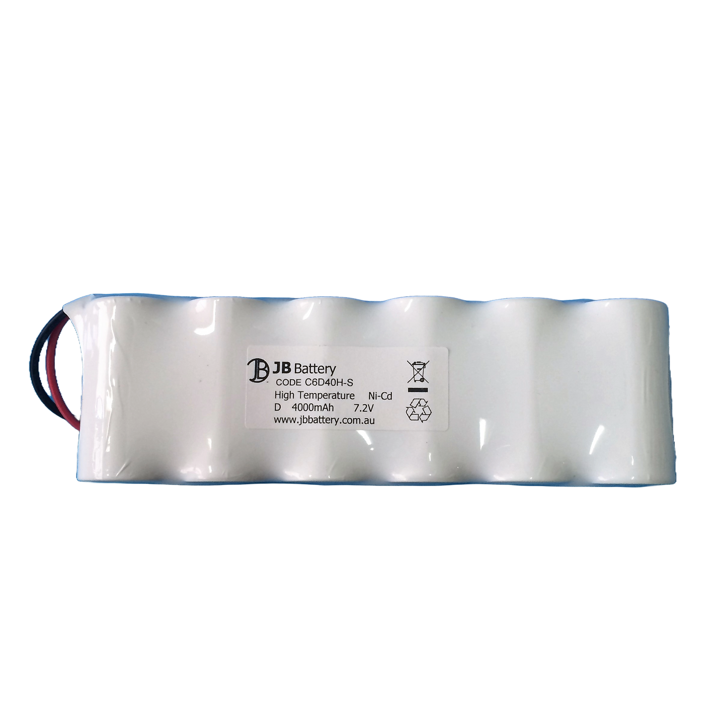 6 cell D4000mAh 7.2V Ni-Cd High Temperature Side By Side Emergency Lighting Battery Pack image 0