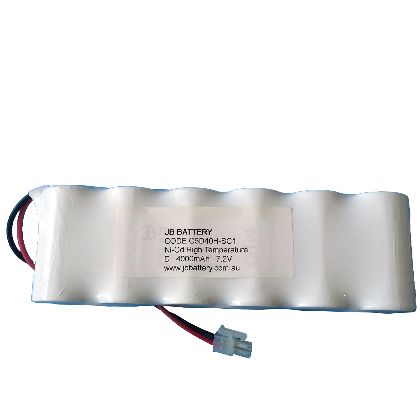 6 cell D4000mAh 7.2V Ni-Cd High Temperature Side By Side Emergency Lighting Battery Pack (Clevertronics) image 0