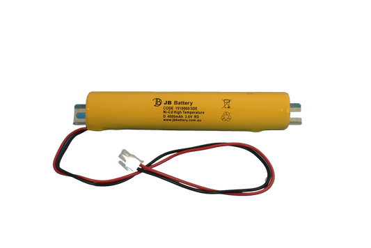 3 cell D4000mAh 3.6V Ni-Cd High Temperature Stick Emergency Lighting Battery Pack w/ Connector and Bracket (Clevertronics) image 1