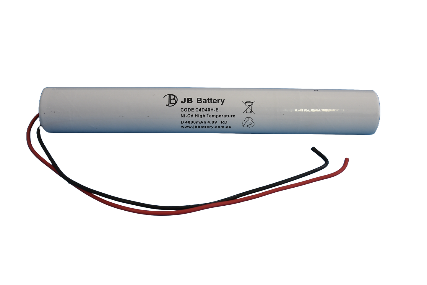 4 cell D4000mAh 4.8V Ni-Cd High Temperature Stick Emergency Lighting Battery Pack image 1