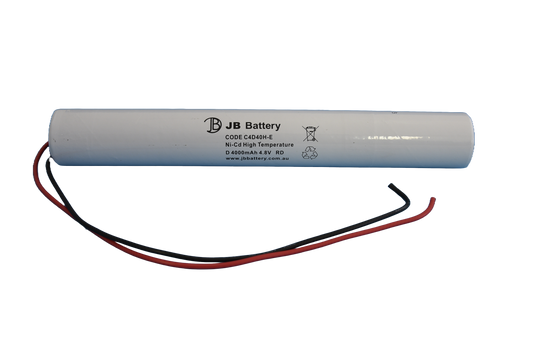 4 cell D4000mAh 4.8V Ni-Cd High Temperature Stick Emergency Lighting Battery Pack image 1