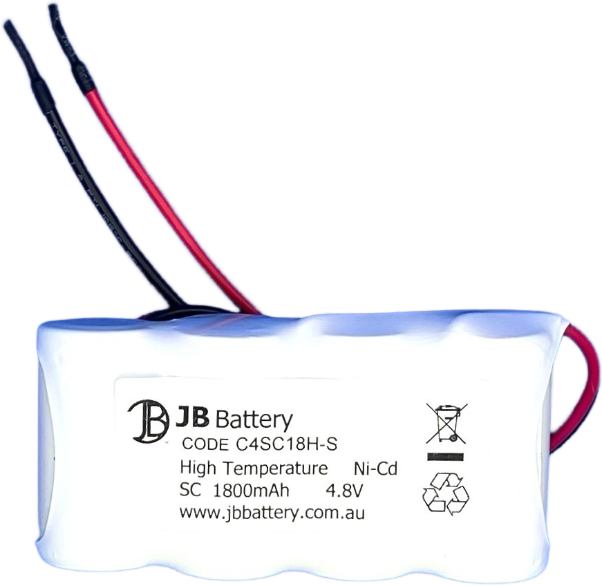 NiCd 4.8V 1.8Ah Sub C Side by Side | Emergency Lighting Battery Pack