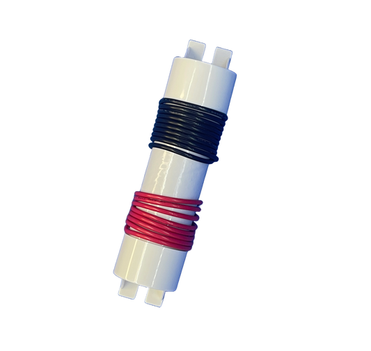 2 cell D4000mAh 2.4V Ni-Cd High Temperature Stick Emergency Lighting Battery Pack w/ Mounting Caps image 1