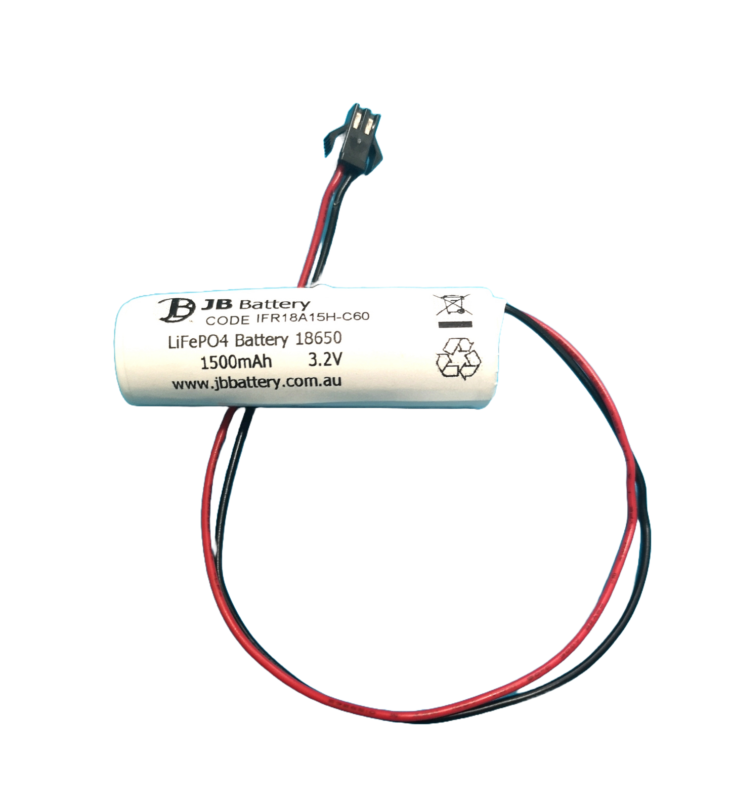 LiFePO4 IFR18650 3.2V 1.5Ah Emergency Lighting Battery Pack w/ Connector (Pierlite) image 0