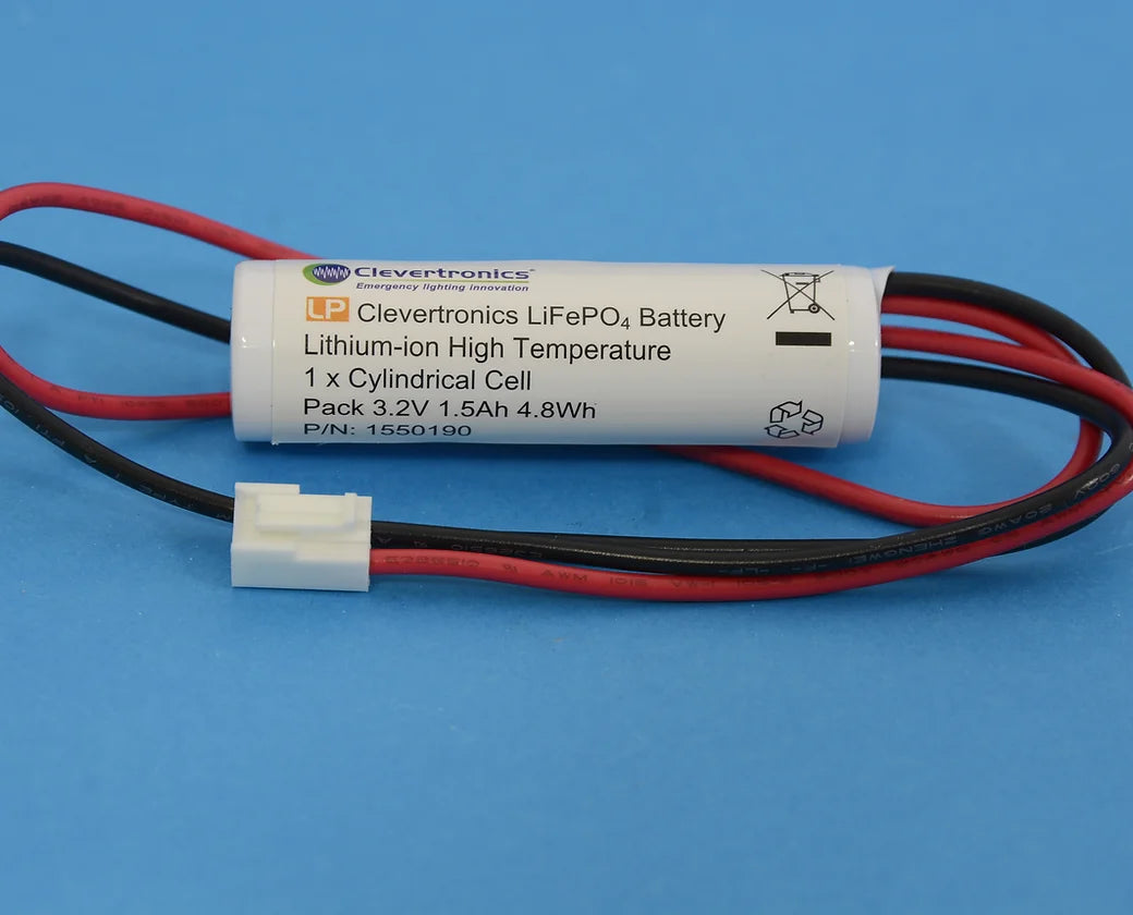 LiFePO4 IFR18650 3.2V 1.5Ah PCB Emergency Lighting Battery Pack w/ Connector (Clevertronics) image 1