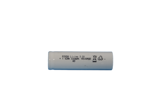 LiFePO4 Single Cell IFR14500 3.2V 600mAh image 1