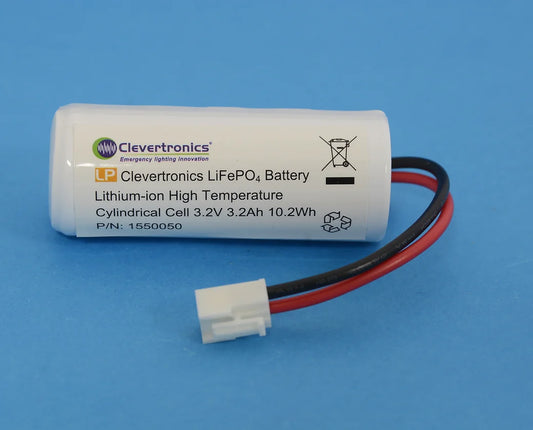 LiFePO4 IFR26650MUB 3.2V 3.2Ah PCB Emergency Lighting Battery Pack w/ Connector (Clevertronics) image 1