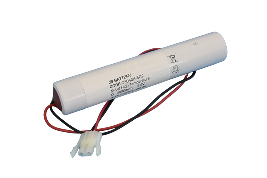 3 cell D4000mAh 3.6V Ni-Cd High Temperature Stick Emergency Lighting Battery Pack w/ Connector (ABB Stanilite) image 0