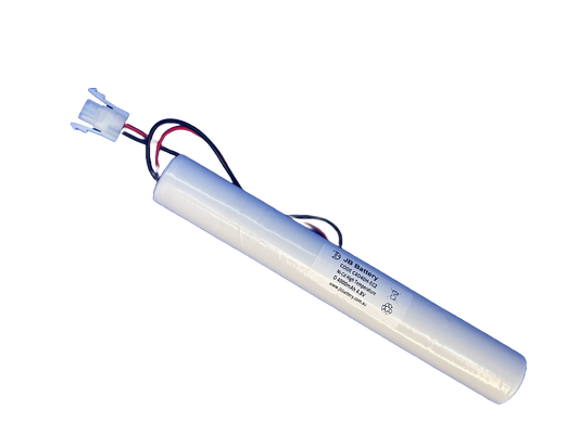 4 cell D4000mAh 4.8V Ni-Cd High Temperature Stick Emergency Lighting Battery Pack w/ Connector (ABB Stanilite) image 0