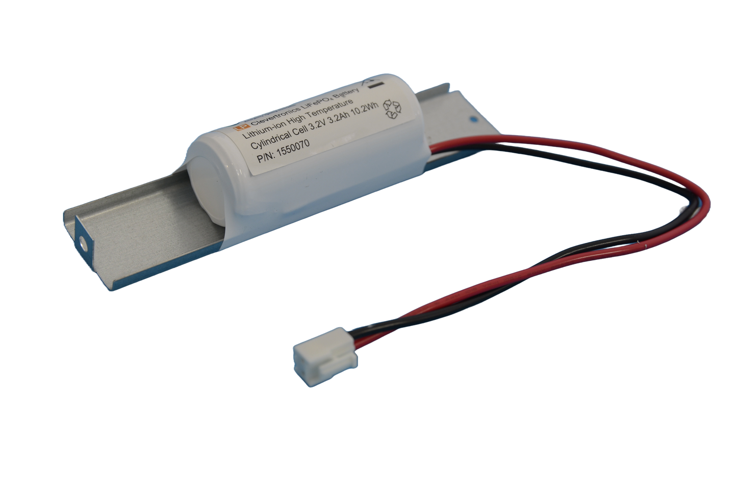 IFR26650MUB 3.2V 3.2Ah PCB Emergency Lighting Battery Pack w/ Connector and Bracket (Clevertronics) image 0