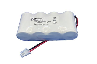 4 cell D4000mAh 4.8V Ni-Cd High Temperature Side by Side w/ Connector (Clevertronics) image 0