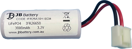 Li-ion LiFePO4 3.2V 3.0Ah with Connector | Clevertronics replacement 1560150