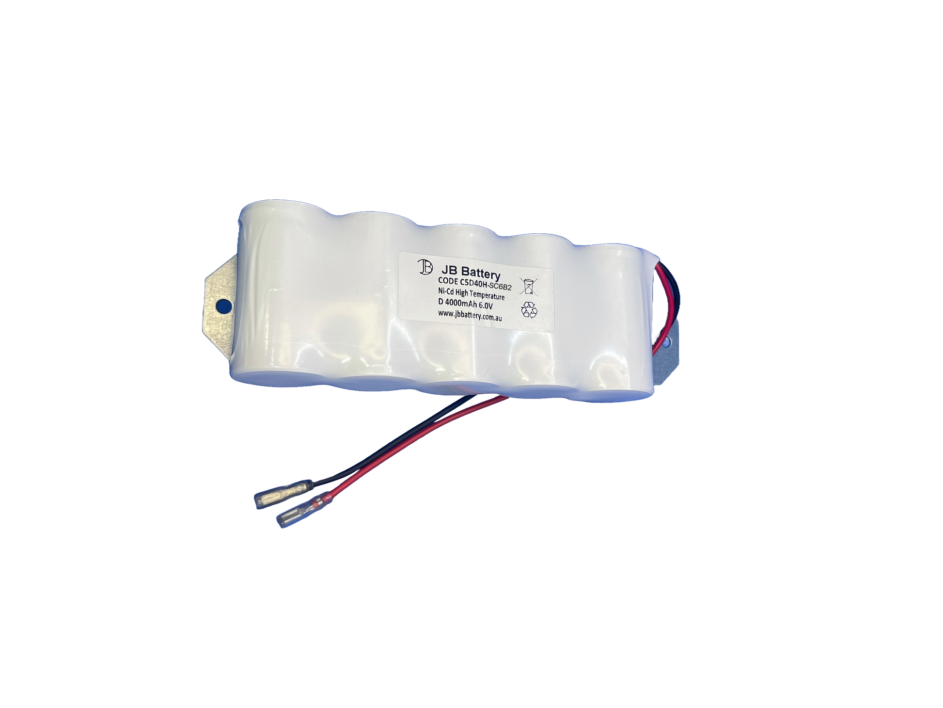 5 cell D4000mAh 6.0V Ni-Cd High Temperature Side by Side Emergency Lighting Battery Pack w/ Connector and Bracket (Pierlite) image 1
