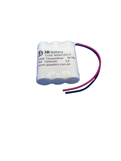 3 cell AA1500mAh 3.6V Ni-MH High Temperature Side by Side Emergency Lighting Battery Pack image 1