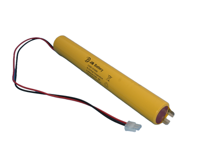 4 cell D4000mAh 4.8V Ni-Cd High Temperature Stick Emergency Lighting Battery Pack w/ Connector and Bracket (Clevertronics) image 0