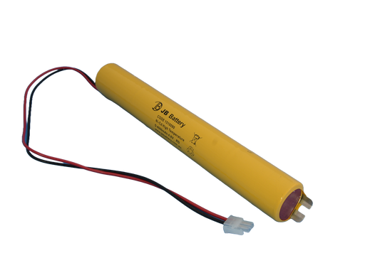 4 cell D4000mAh 4.8V Ni-Cd High Temperature Stick Emergency Lighting Battery Pack w/ Connector and Bracket (Clevertronics) image 0