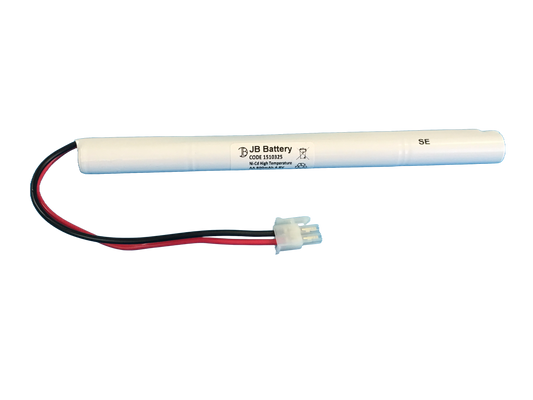 4 cell AA800mAh 4.8V Ni-Cd High Temperature Stick Emergency Lighting Battery Pack w/ Connector (Clevertronics) image 0