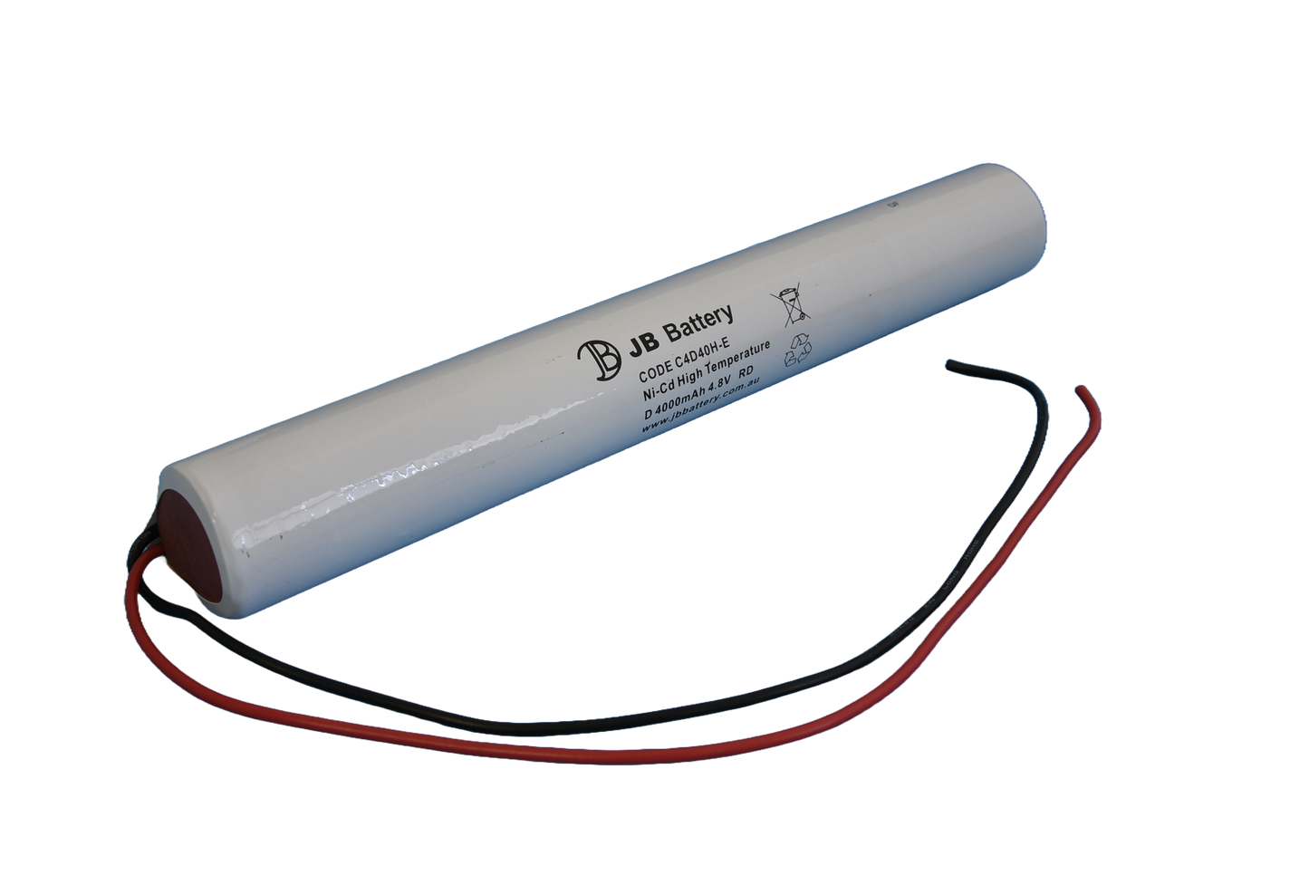 4 cell D4000mAh 4.8V Ni-Cd High Temperature Stick Emergency Lighting Battery Pack image 0