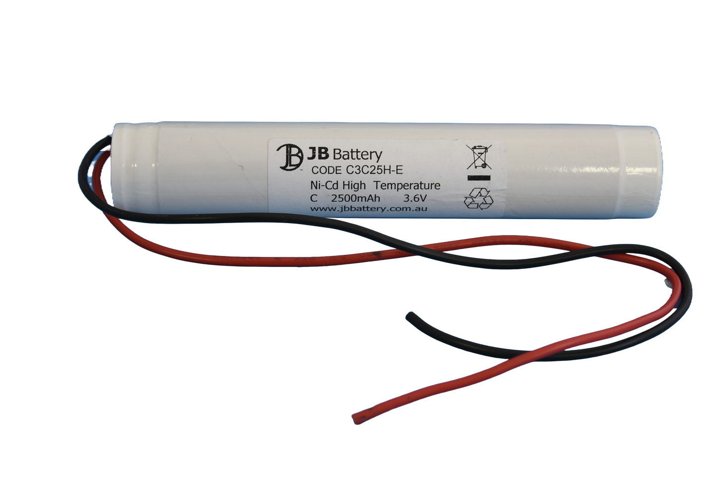 3 cell C2500mAh 3.6V Ni-Cd High Temperature Stick Emergency Lighting Battery Pack image 1