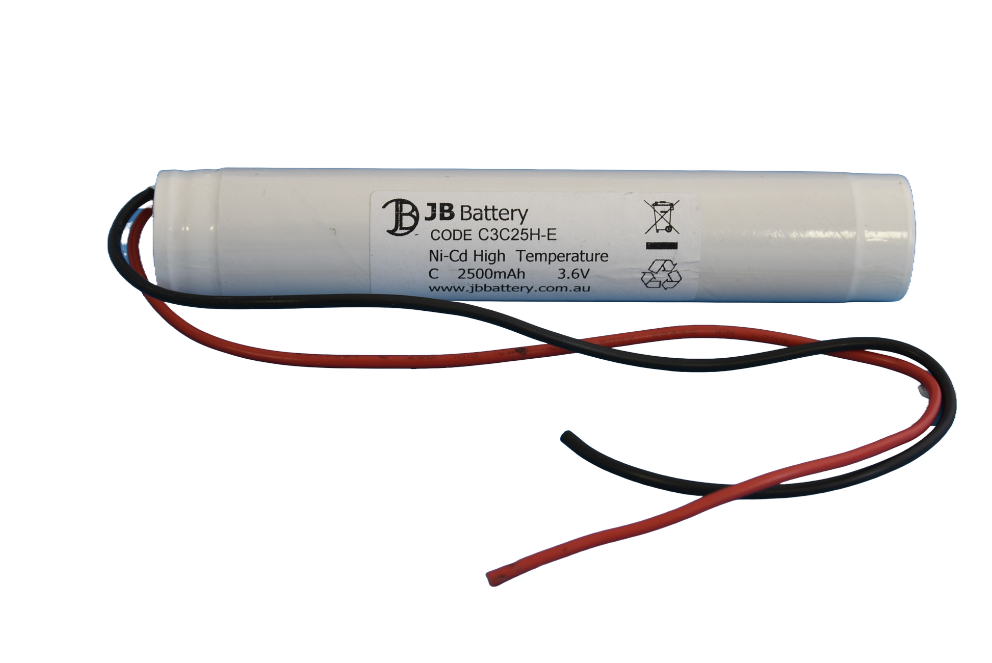 3 cell C2500mAh 3.6V Ni-Cd High Temperature Stick Emergency Lighting Battery Pack image 1