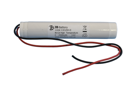 3 cell C2500mAh 3.6V Ni-Cd High Temperature Stick Emergency Lighting Battery Pack image 1