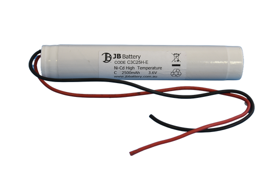 3 cell C2500mAh 3.6V Ni-Cd High Temperature Stick Emergency Lighting Battery Pack image 1