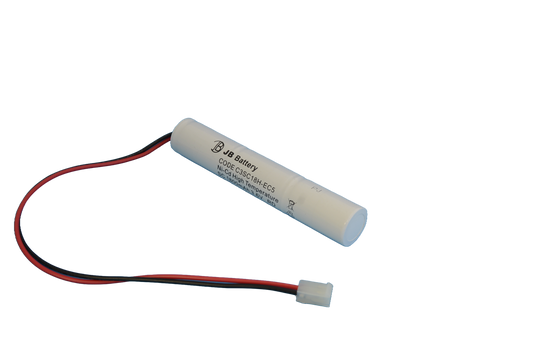 3 cell Sub C1800mAh 3.6V Ni-Cd High Temperature Stick Emergency Lighting Battery Pack w/ Connector (ABB Stanilite) image 0