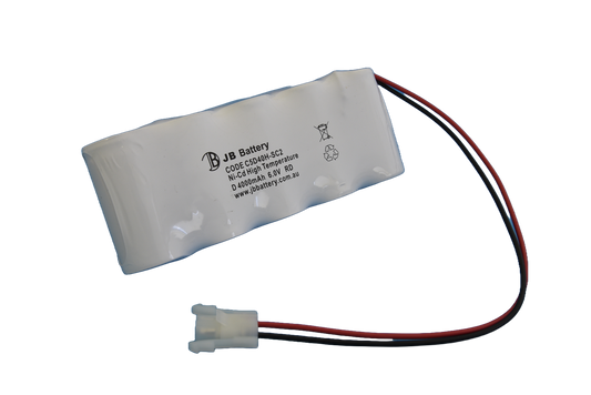 5 cell D4000mAh 6.0V Ni-Cd High Temperature Side By Side Emergency Lighting Battery Pack w/ Connector (ABB Stanilite) image 0