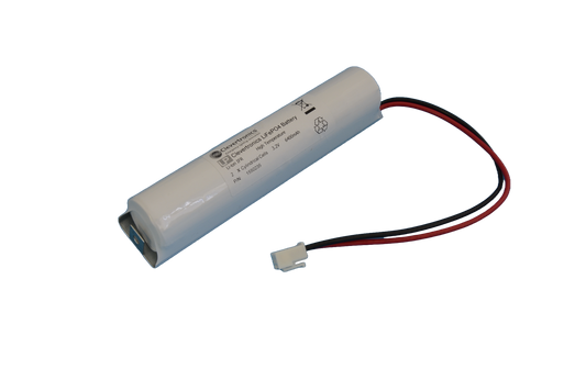 IFR26650 2 cell 3.2V 6.4Ah LiFePO4 Stick Emergency Lighting Battery Pack w/ Connector and Bracket (Clevertronics) image 0
