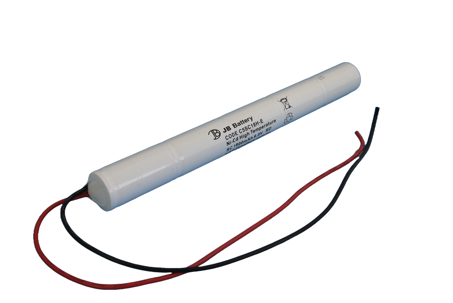 5 cell Sub C1800mAh 6.0V Ni-Cd High Temperature Stick Emergency Lighting Battery Pack image 0