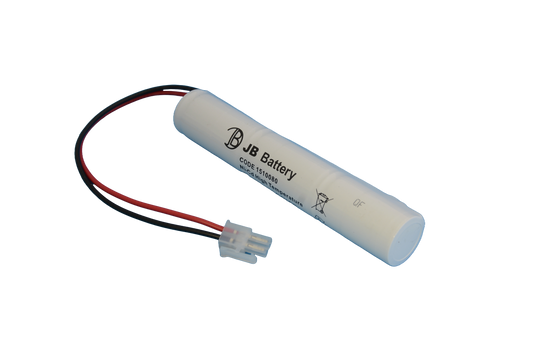 3 cell Sub C 1800mAh 3.6V Ni-Cd High Temperature Stick Emergency Lighting Battery Pack w/ Connector (Clevertronics) image 0