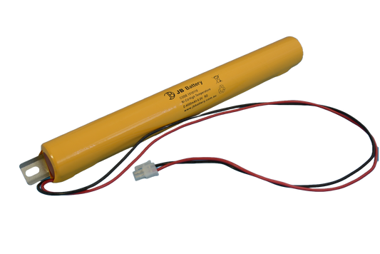 5 cell D4000mAh 6.0V Ni-Cd High Temperature Stick Emergency Lighting Battery Pack w/ Connector and Bracket (Clevertronics) image 0