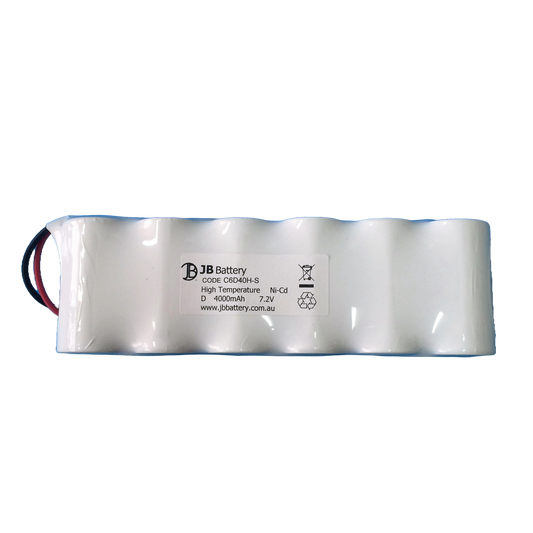 6 cell D4000mAh 7.2V Ni-Cd High Temperature Side By Side Emergency Lighting Battery Pack image 0