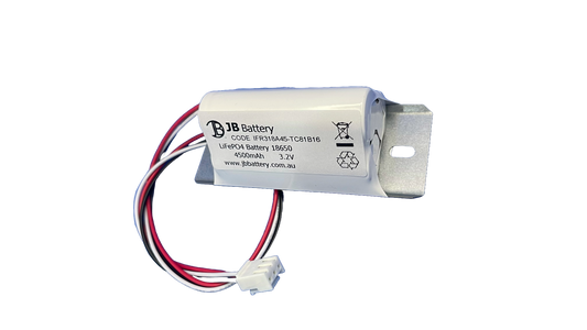 LiFePO4 3 cell 18650 3.2V 4.5Ah Triangle Emergency Lighting Battery Pack w/ Connector and Bracket image 0