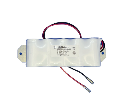 5 cell D4000mAh 6.0V Ni-Cd High Temperature Side by Side Emergency Lighting Battery Pack w/ Connector and Bracket (Pierlite) image 0