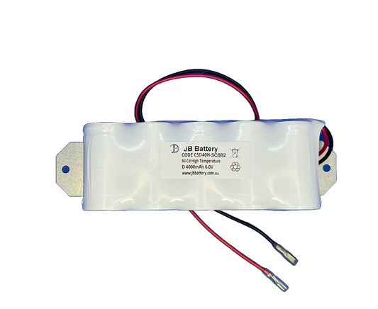 5 cell D4000mAh 6.0V Ni-Cd High Temperature Side by Side Emergency Lighting Battery Pack w/ Connector and Bracket (Pierlite) image 0