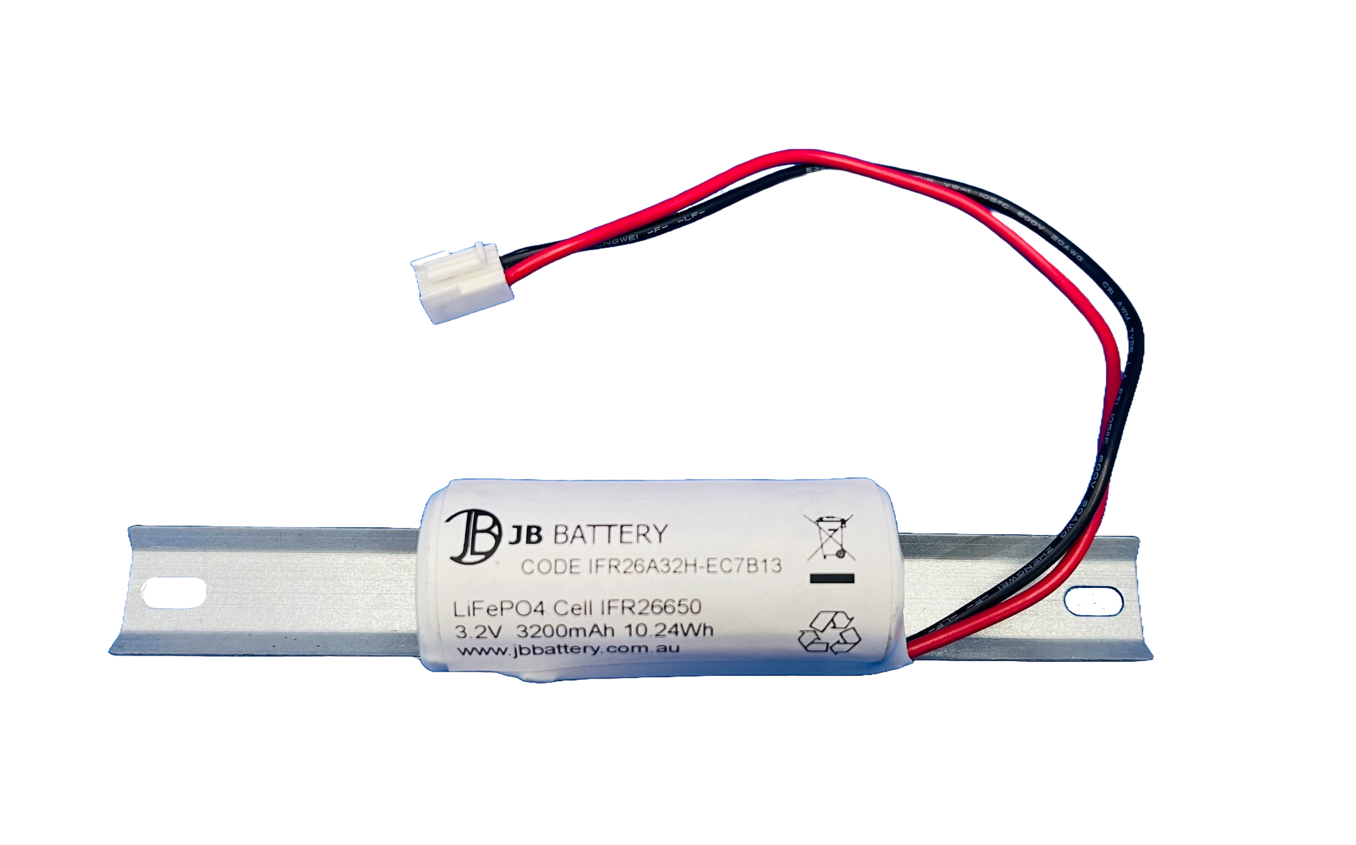 LiFePO4 26650 3.2V 3.2Ah PCB Emergency Lighting Battery Pack w/ Connector and Bracket (Clevertronics) image 0