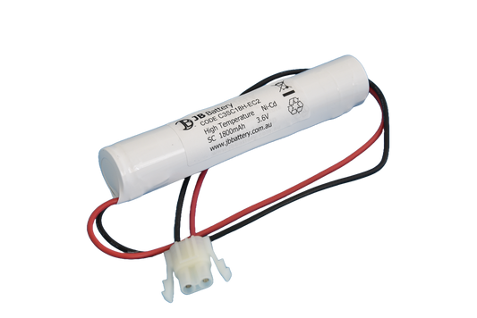 3 cell Sub C1800mAh 3.6V Ni-Cd High Temperature Stick Emergency Lighting Battery Pack w/ Connector (ABB Stanilite) image 0