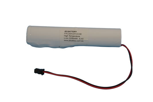 LiFePO4 2 cell IFR26650MUB 6.4V 3.2Ah Stick PCB Emergency Lighting Battery Pack w/ Connector (Pierlite) image 0