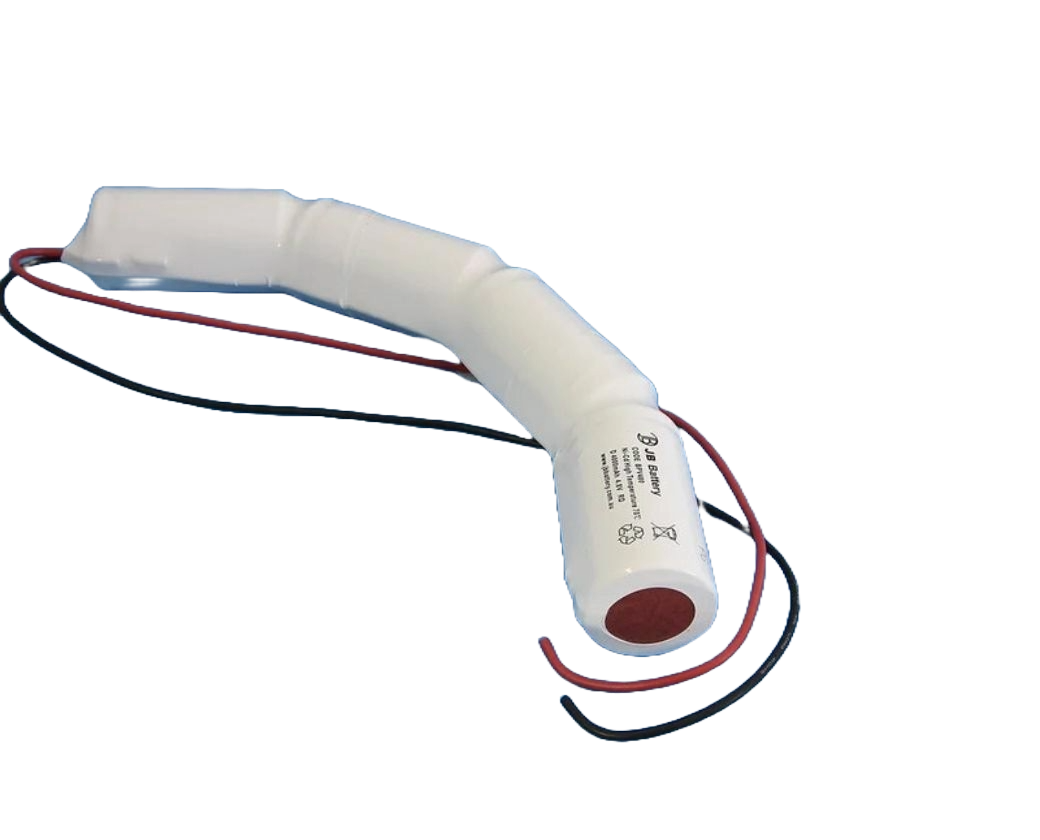 4 cell D4000mAh 4.8V Ni-Cd High Temperature Curved Emergency Lighting Battery Pack (Pierlite) image 0