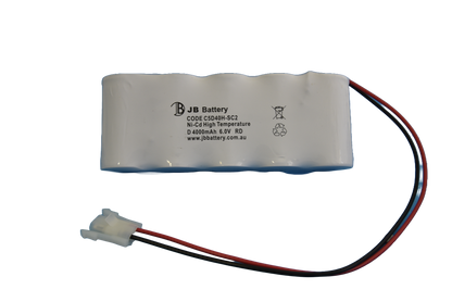 5 cell D4000mAh 6.0V Ni-Cd High Temperature Side By Side Emergency Lighting Battery Pack w/ Connector (ABB Stanilite) image 1