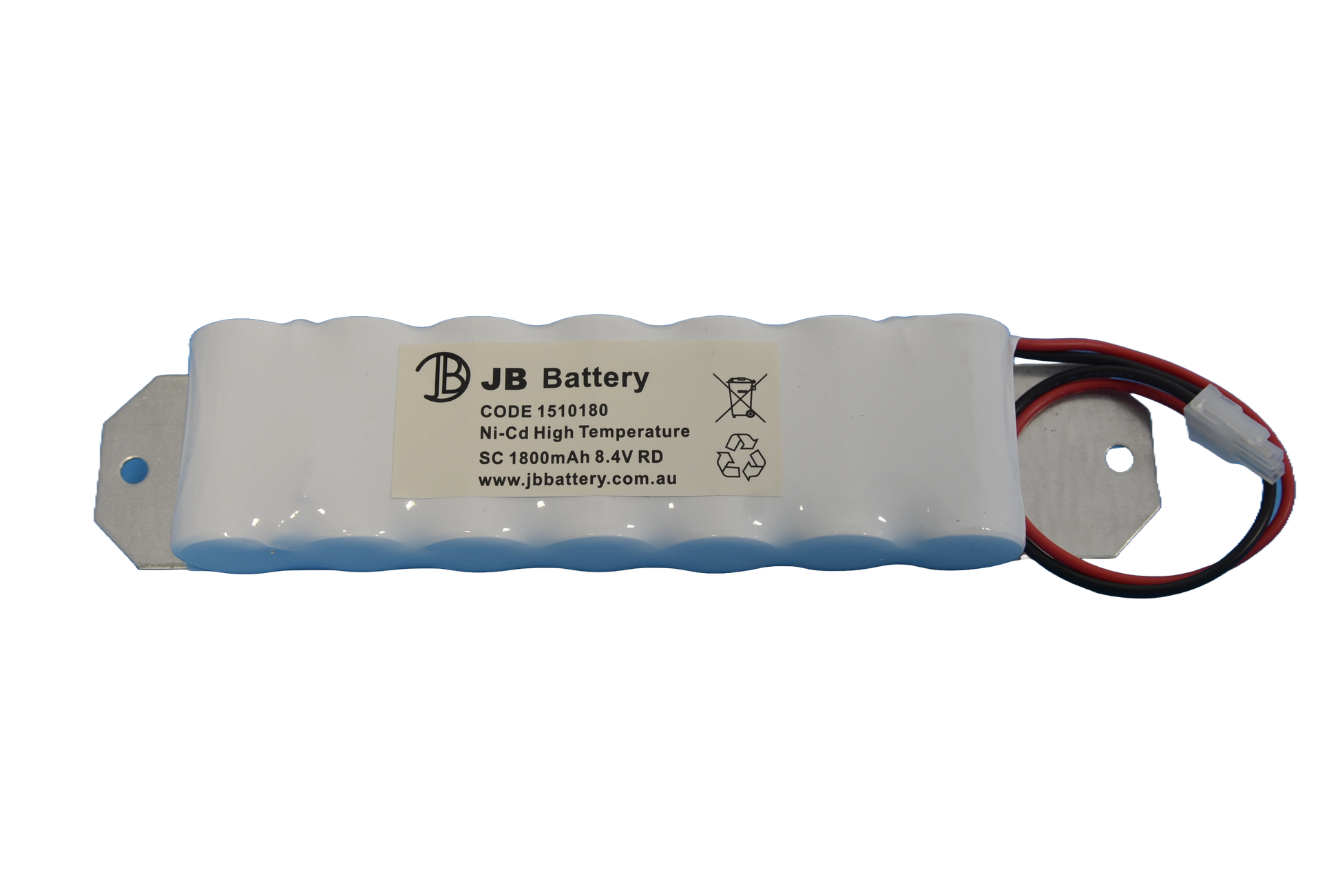 7 cell Sub C1800mAh 8.4V Ni-Cd High Temperature Side By Side Emergency Lighting Battery Pack w/ Connector and Bracket (Clevertronics) image 0