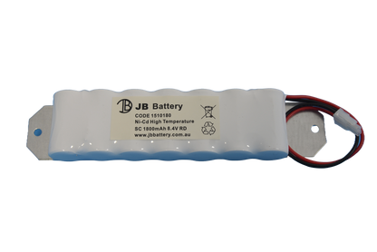7 cell Sub C1800mAh 8.4V Ni-Cd High Temperature Side By Side Emergency Lighting Battery Pack w/ Connector and Bracket (Clevertronics) image 0