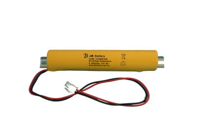 3 cell D4000mAh 3.6V Ni-Cd High Temperature Stick Emergency Lighting Battery Pack w/ Connector and Bracket (Clevertronics) image 1