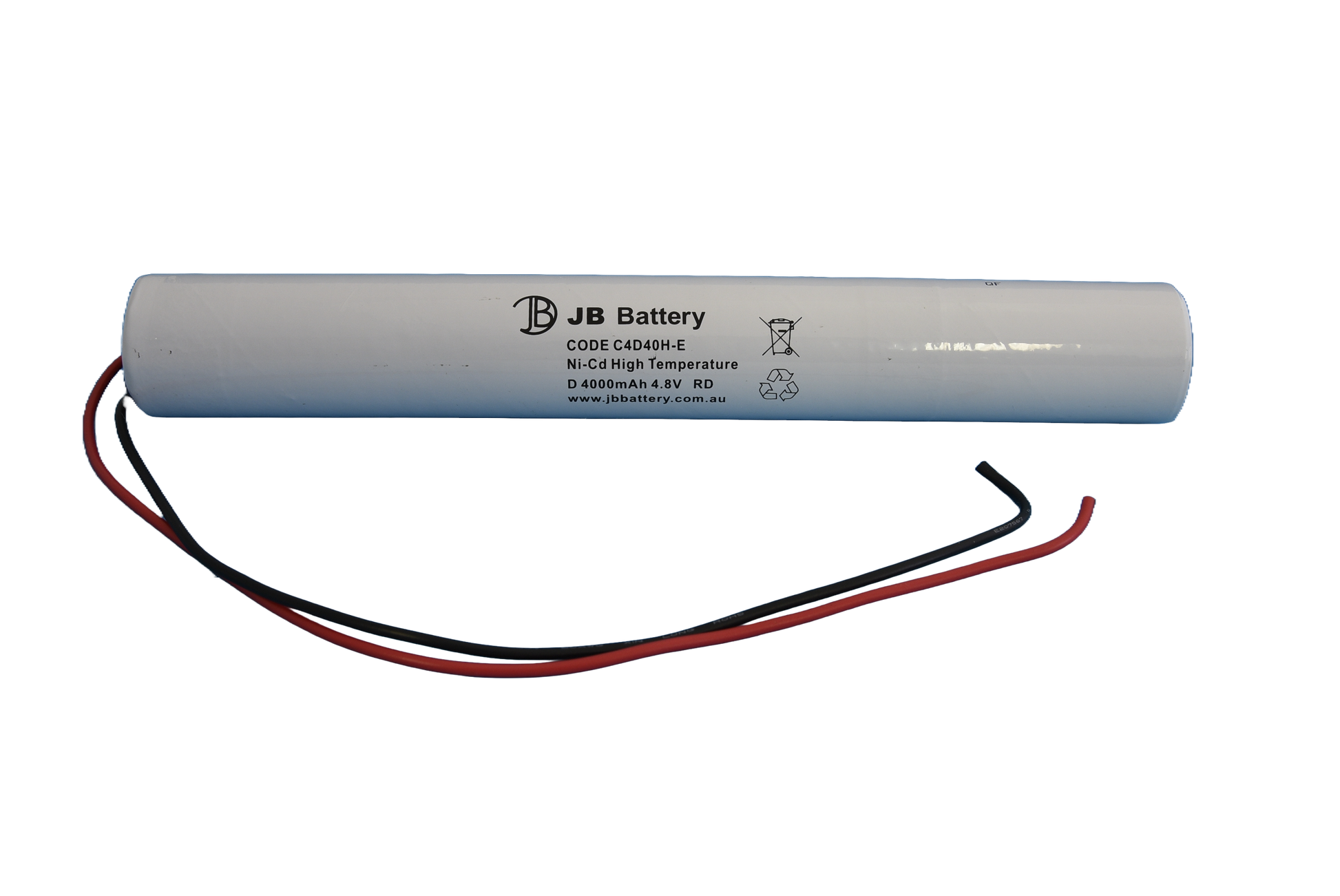 4 cell D4000mAh 4.8V Ni-Cd High Temperature Stick Emergency Lighting Battery Pack image 1
